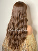 Long Wavy Brown Wig With Chinese Bangs - Ginny