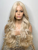 Long Blonde Lace Front Wig Wavy Layered Synthetic - Dione