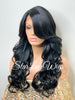 Long Curly Synthetic Lace Front Wig Layers Bangs - Kennedy