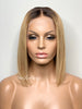 Blonde Human Hair Bob Lace Front Wig Straight 13x4 - Melanie