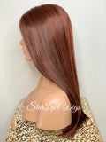 Full Wig Auburn Long Straight Middle Part - Anastasia