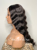 Lace Front Wig Long Wavy Middle Part Black - Morgan