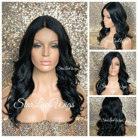Long Full Wig Synthetic Curly Golden Honey Blonde Dark Roots Middle Part - Willow