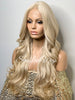 Long Blonde Lace Front Wig Wavy Layered Synthetic - Dione