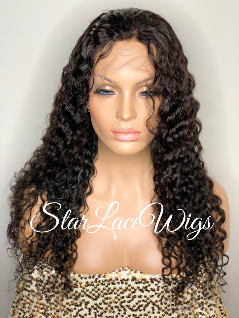 100% Human Hair Lace Front Wig 13x4 Deep Wave Brazilian Pre-Plucked - Dalila